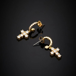 Chiara Ferragni  J19AWC12 minđuše Cross Gold Tone 