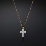 Chiara Ferragni J19AWC18 ogrlica Cross Gold Tone 