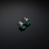 Chiara Ferragni J19AWJ12 minđuše Emerald Green Zircons Silver Tone 12mm