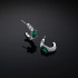 Chiara Ferragni J19AWJ15 minđuše alke Emerald Green Zircons Small Silver Tone 16mm
