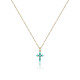 Chiara Ferragni  J19AYT01 ogrlica Croos Turquoise Small 18k Gold Plated Stainless Steel 