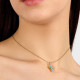 Chiara Ferragni  J19AYT01 ogrlica Croos Turquoise Small 18k Gold Plated Stainless Steel 
