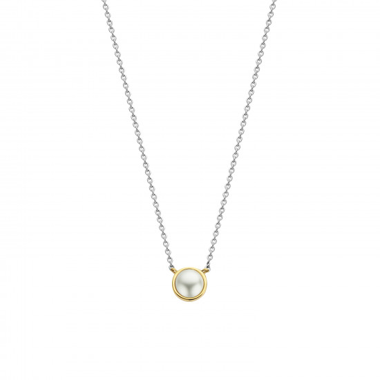 TI SENTO 34007YP/42 ogrlica Shell Pearl Yellow gold plated 8mm Sterling Silver 925