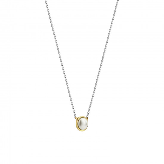 TI SENTO 34007YP/42 ogrlica Shell Pearl Yellow gold plated 8mm Sterling Silver 925