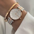 Emporio Armani AR1926 ženski sat Elegant Two Tone Rose Gold Stainless Steel White Pavé Dial 32mm Bestseller