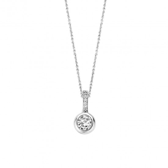 TI SENTO 6739ZI ogrlica Classic Round Zirconia 925 Sterling Silver Minimalistic
