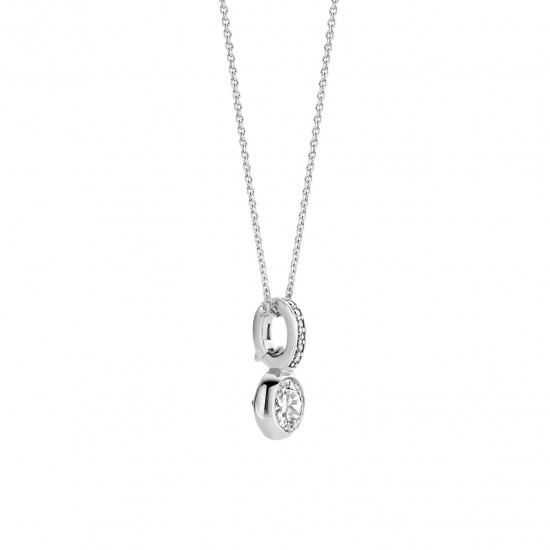 TI SENTO 6739ZI ogrlica Classic Round Zirconia 925 Sterling Silver Minimalistic