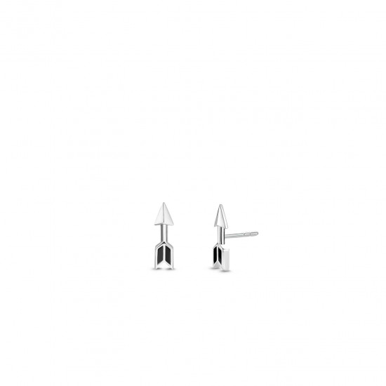 TI SENTO 7820BO mindjuše  Arrow Stud Black Oniks Detail Silver 925 15mm