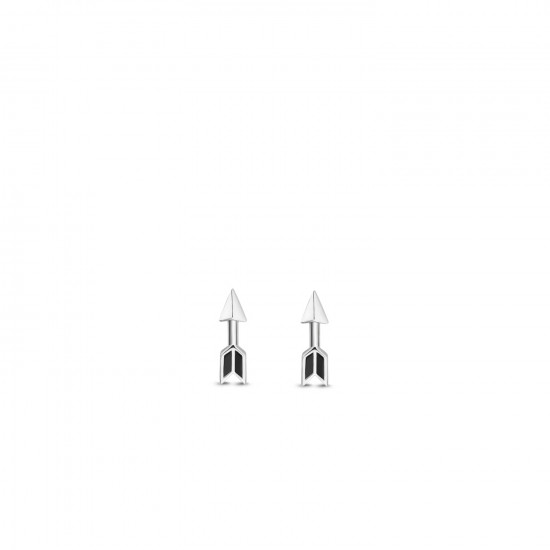 TI SENTO 7820BO mindjuše  Arrow Stud Black Oniks Detail Silver 925 15mm