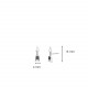 TI SENTO 7820BO mindjuše  Arrow Stud Black Oniks Detail Silver 925 15mm