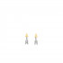 TI SENTO 7820ZY mindjuše Arrow Stud Gold Detail Sterling Silver 925 15mm