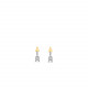 TI SENTO 7820ZY mindjuše Arrow Stud Gold Detail Sterling Silver 925 15mm