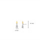 TI SENTO 7820ZY mindjuše Arrow Stud Gold Detail Sterling Silver 925 15mm