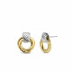 TI SENTO 7858SY mindjuše The Circle & Cross-Over Collection Yellow Gold Plated Sterling Silver 925 15mm
