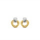 TI SENTO 7858SY mindjuše The Circle & Cross-Over Collection Yellow Gold Plated Sterling Silver 925 15mm