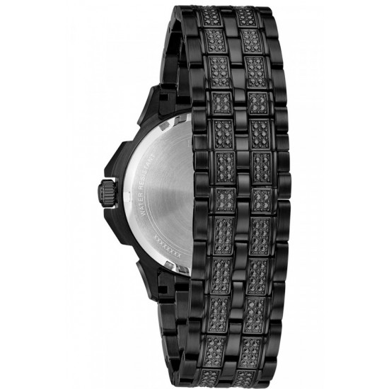 BULOVA 98C134 unisex Octava Multi-function 300 Crystals Black Stainless Steel 42mm