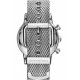 Emporio Armani AR1808 muški sat Luigi Chronograph Mesh Band Silver Stainless Steel Sunray Black Dial 46mm