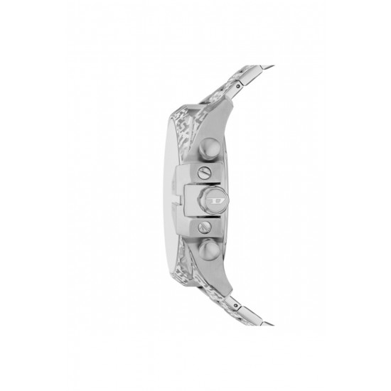 Diesel DZ4636 muški sat Mega Chief Chronograph XL Silver Tone Logo pattern 51mm