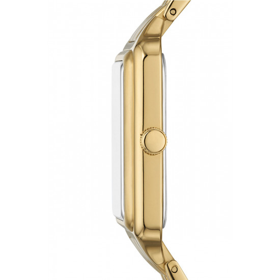 Fossil ES5304 ženski sat Raquel pravougaono kućište Gold Tone Cirkon Mother of Pearl Dial Roman Numerals 26mm