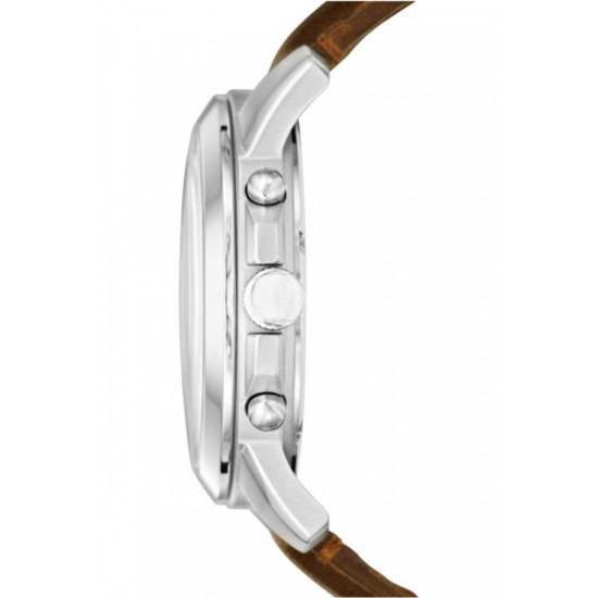 Fossil FS4735 muški sat Grant Chronograph Bestseller Classic Roman Numerals kožni kaiš Brown Champagne Dial Edition 44mm