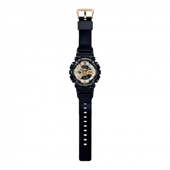 G-SHOCK GMA-S110GB-1A ženski sat Lady Mid-Size Analog-Digital Black Glossy Metallic Silver Gold Dial 20ATM Bestseller