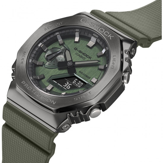G-SHOCK GM-2100B-3A unisex Octagon Metal Frame All Deep Green Light and Strong 20ATM