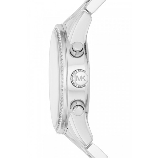 Michael Kors MK6428 ženski sat Ritz Silver Chronograph Mother-of-Pearl Dial 37mm