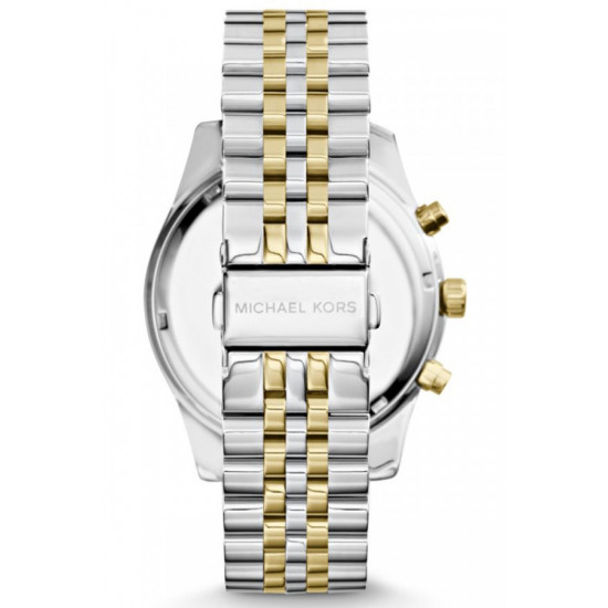 Michael Kors MK8344 unisex Lexington Chronograph Bestseller XL Two-Tone Silver Gold 45mm