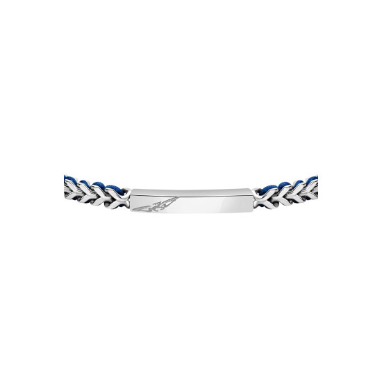 Sector SZV73 muška narukvica ARM Ring Bandy Bestseller Silver Stainless Steel Blue Detail