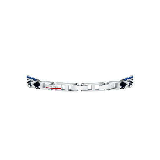 Sector SZV73 muška narukvica ARM Ring Bandy Bestseller Silver Stainless Steel Blue Detail