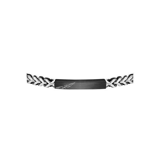 Sector SZV70 muška narukvica ARM Ring Bandy Bestseller Gunmetal Tone Stainless Steel Black Detail