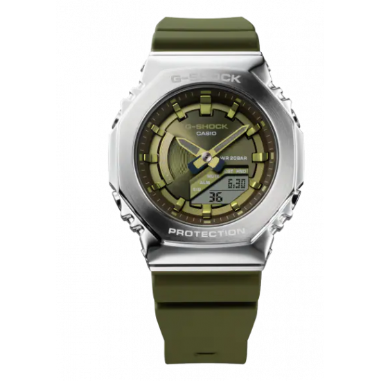 G-SHOCK GM-S2100-3A ženski sat Octagon Amazon Lady Metal Frame All Deep Green Light and Strong 20ATM