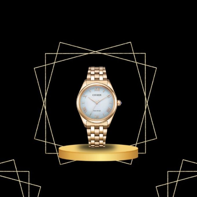 Citizen EM1143-81X ženski sat sa kućištem i narukvicom u rose gold tonu