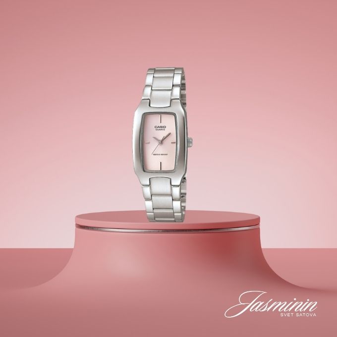 Casio LTP-1165A-4C pravougaoni ženski sat sa roze brojčanikom