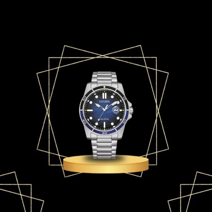 Citizen AW1810-85L muški sat sa plavim brojčanikom i čeličnom narukvicom
