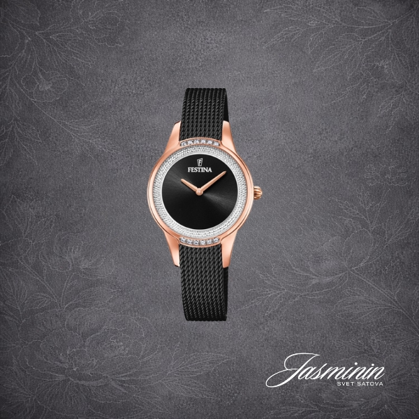 Festina ženski sat F20496/2 u kombinaciji roze zlatne i crne boje