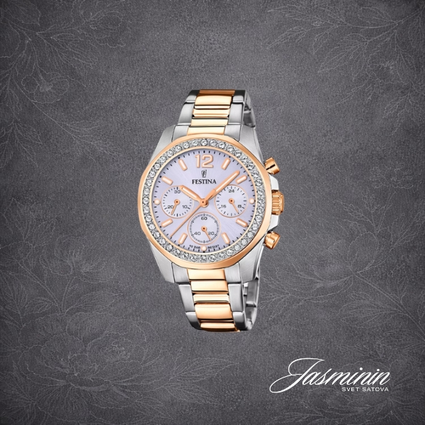 Ženski sat Festina F20608/3 u bojama srebra i roze zlata